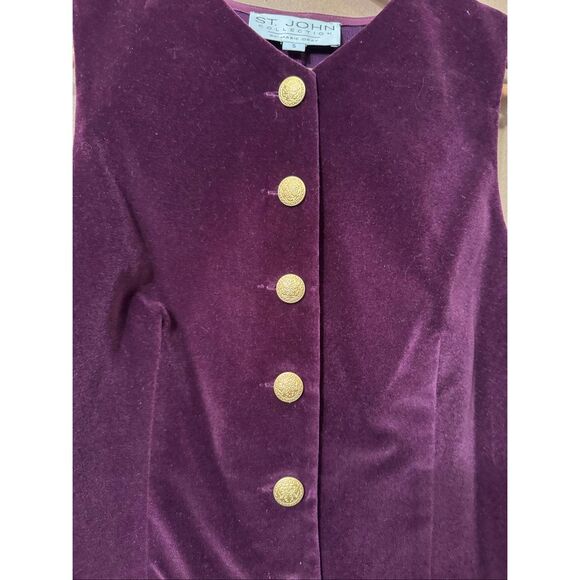 Vintage St. John Velvet & Knit Vest & Skirt Set - Picture 5 of 9
